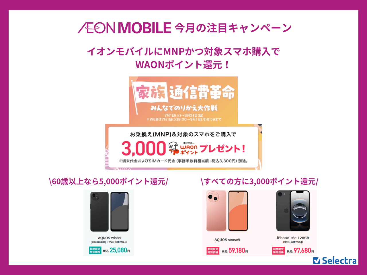イオンモバイルのMNPキャンペーンまとめ