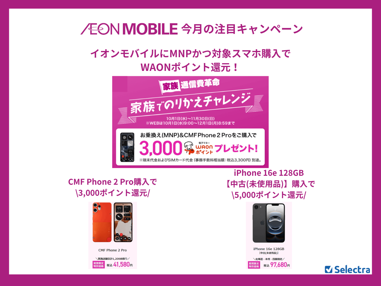 イオンモバイルのMNPキャンペーンまとめ