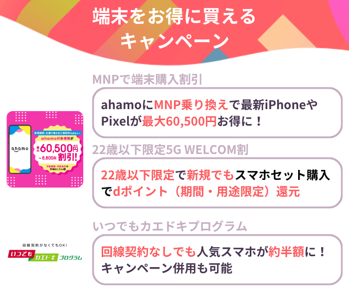 ahamo端末割引キャンペーン