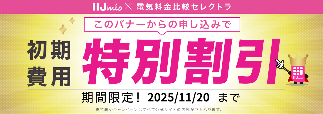 IIJmio提携サイト限定クーポン