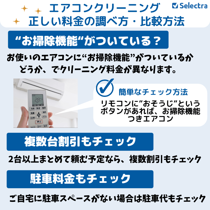 エアコンクリーニングの料金を正しく比較するために