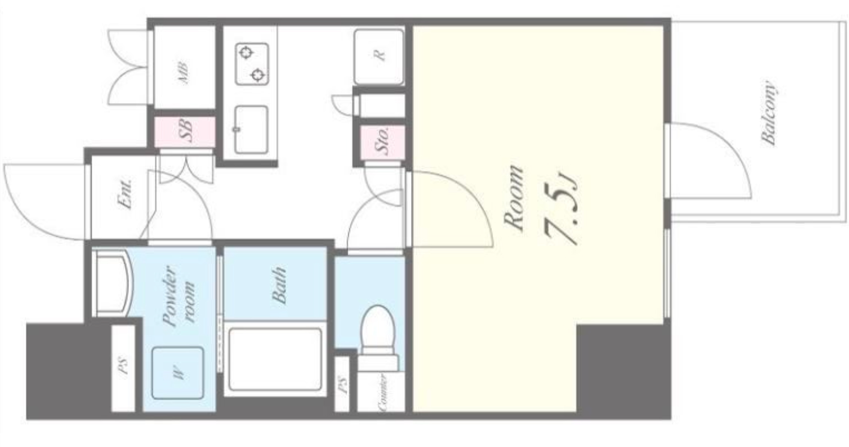 1K Apartment Layout