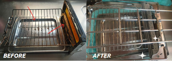 おそうじ革命 キッチンクリーニング 魚焼きグリル ビフォーアフター