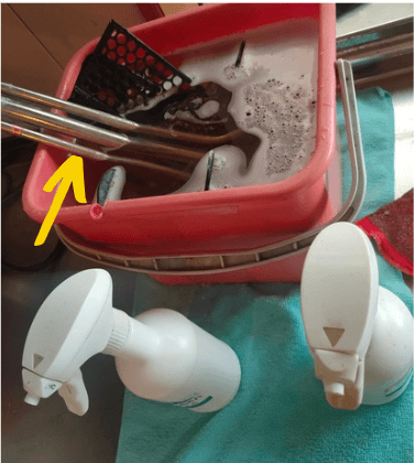 おそうじ革命のキッチンクリーニング:汚れの浸けおき