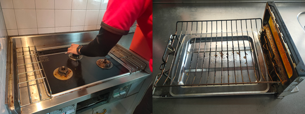 お掃除革命 キッチンクリーニング 五徳・魚焼きグリル