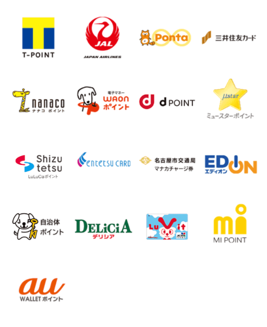 カテエネポイントから交換できるポイント