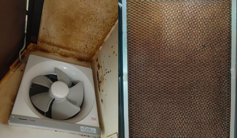 くらしのマーケットで掃除してもらった換気扇