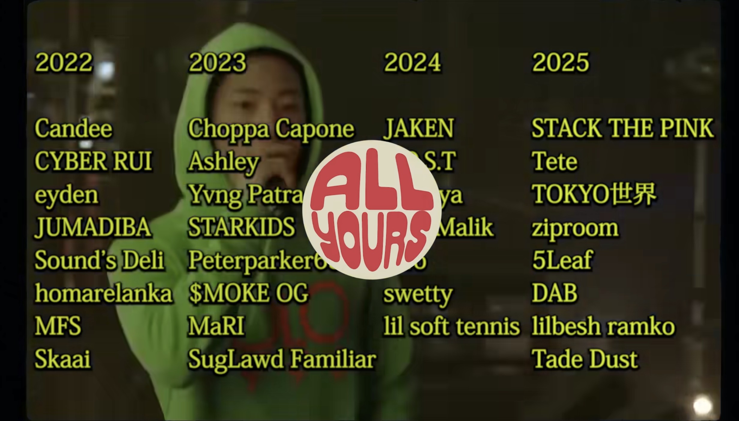 POP YOURS New Comer Shot Live歴代出演者