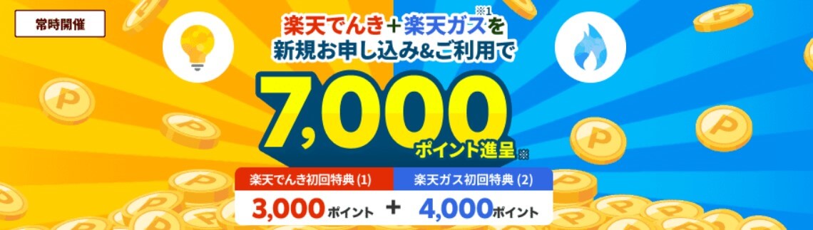 2025年7月2日まで!楽天でんきのお得な新規申し込み&切り替えキャンペーンは多額の楽天ポイントがもらえる