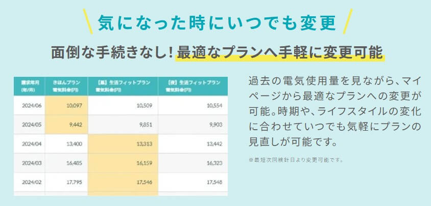 沖縄電力エリアで安いおすすめ電力会社:使用量に合わせて簡単にプラン変更できるシン・エナジー