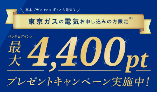 東京ガスの電気：パッチョポイントキャンペーン