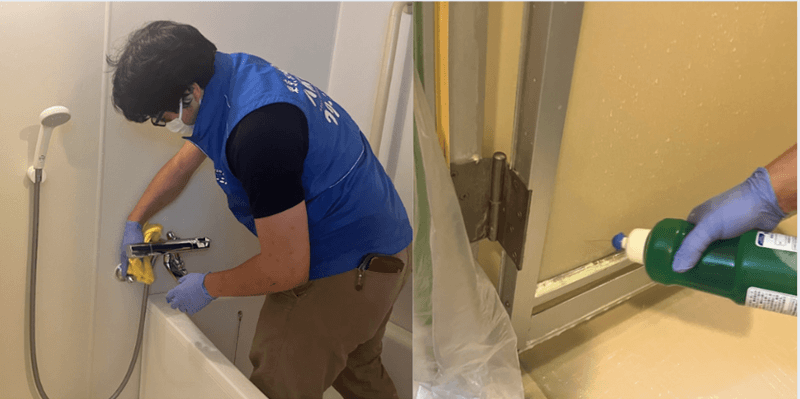 東京ガスのハウスクリーニング 備品の掃除