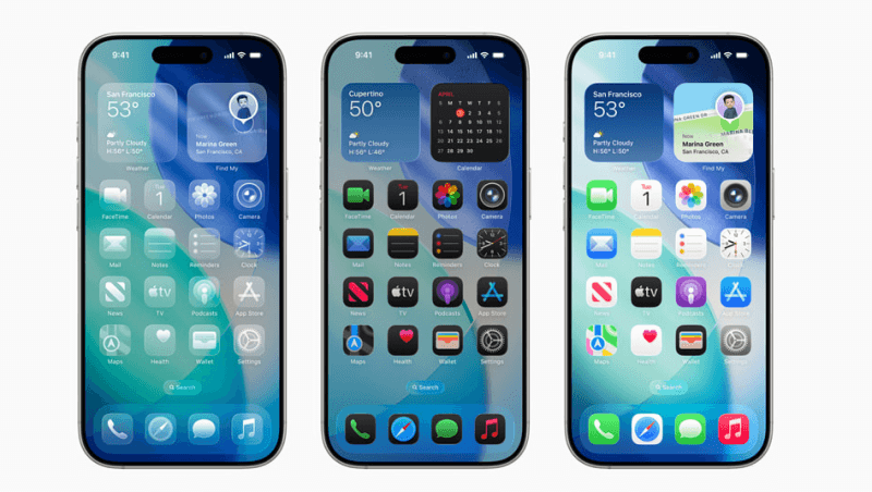 iOS 26のLiquid Glass