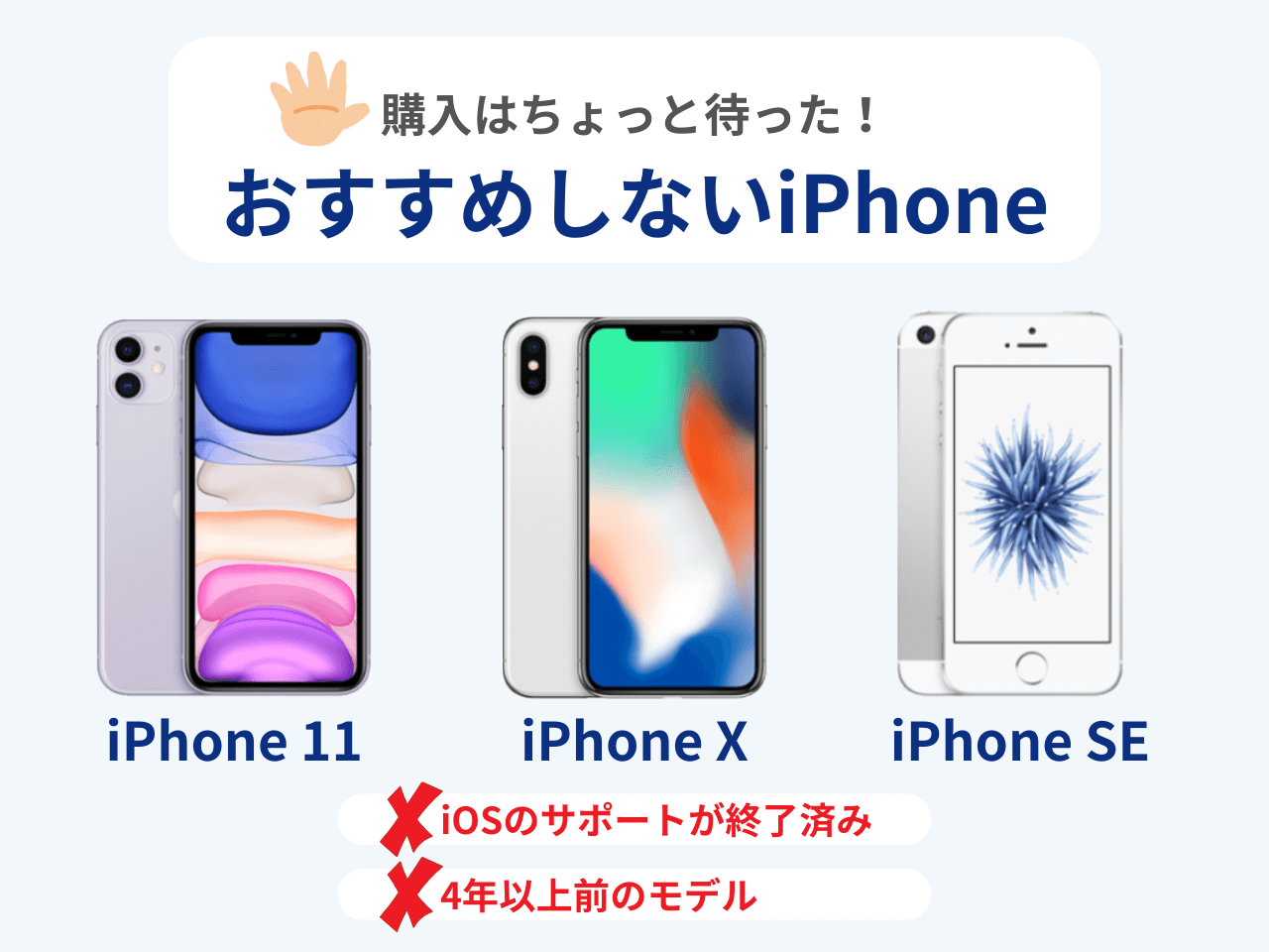 iPhoneでおすすめしない機種