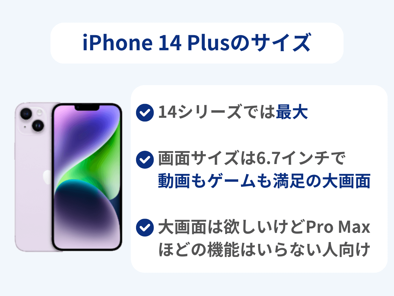 iphone14plusのサイズ説明