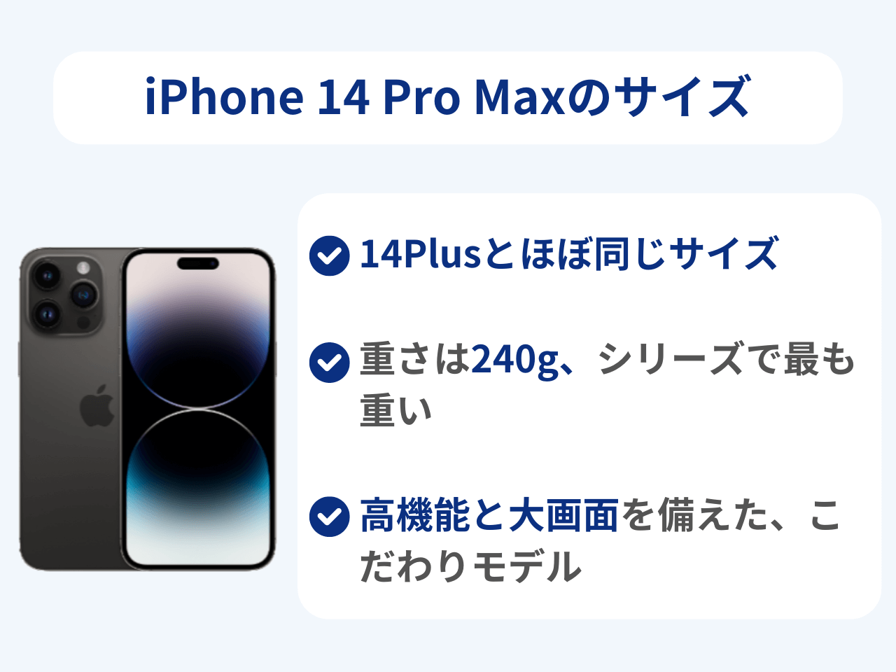 iphone14promaxのサイズ説明