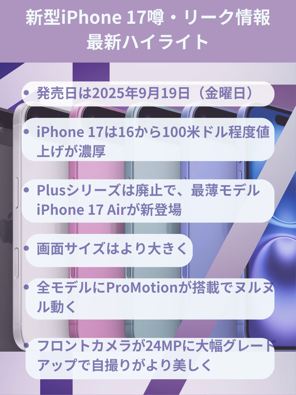 iPhone 17リーク・噂まとめ