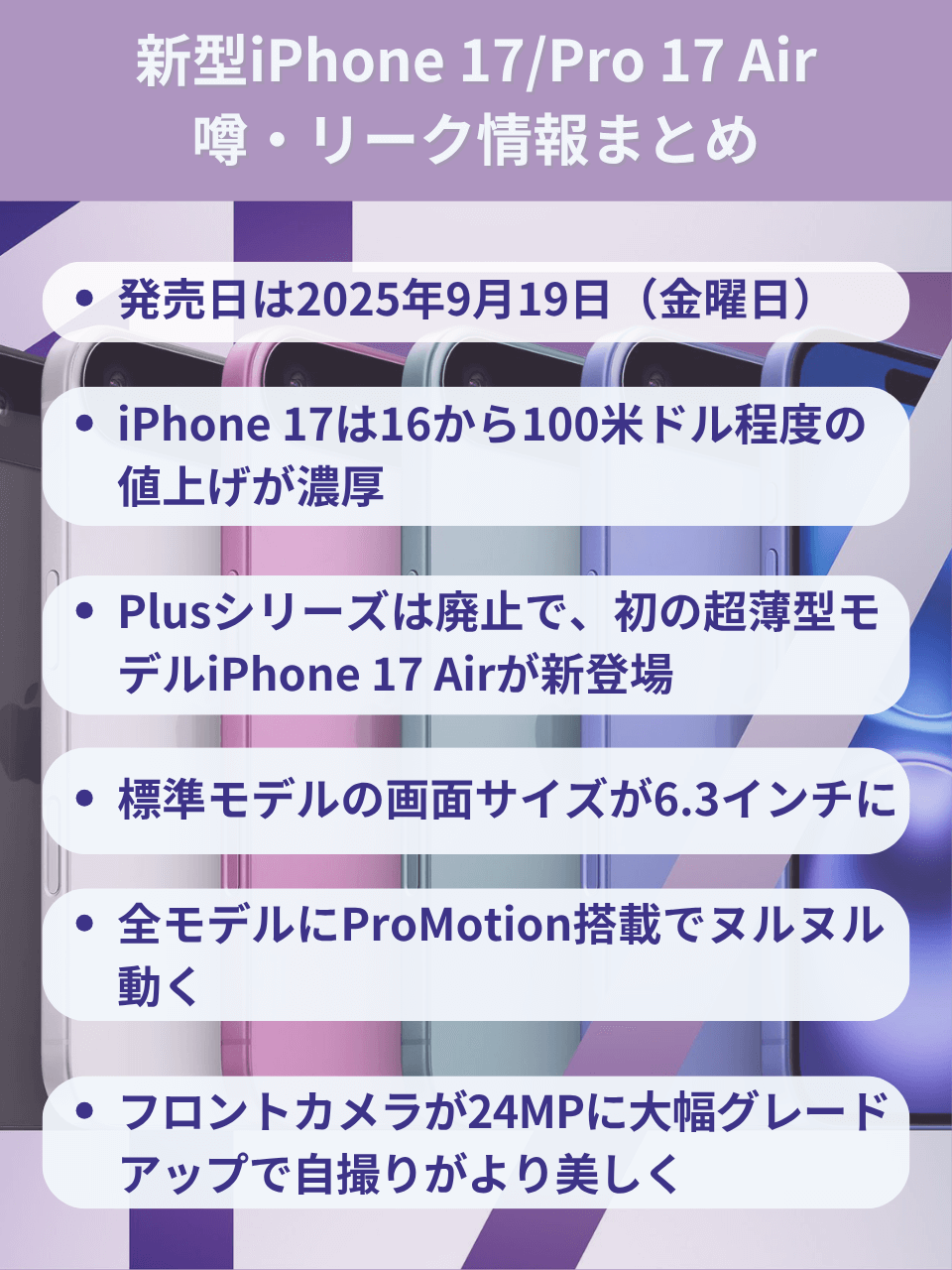 iPhone 17リーク・噂まとめ