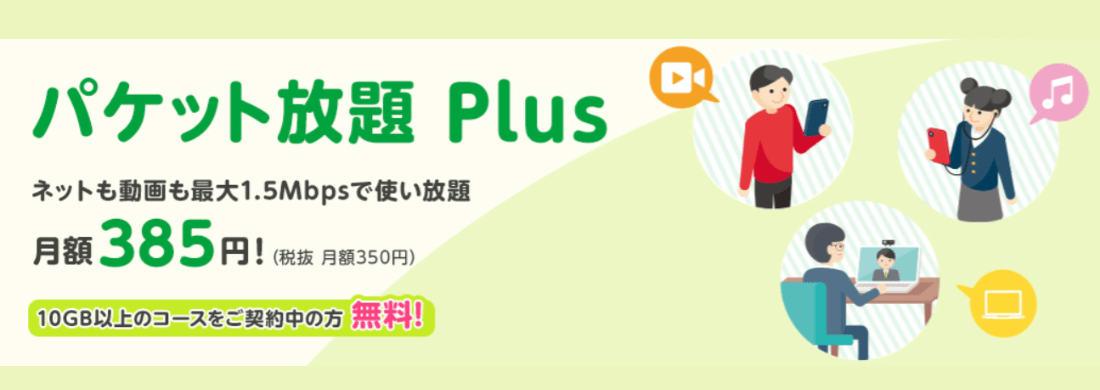 mineoのパケット放題Plus