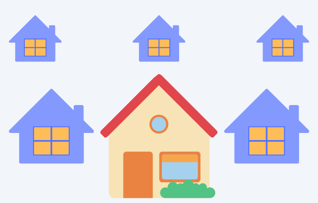 周囲の電気がついている