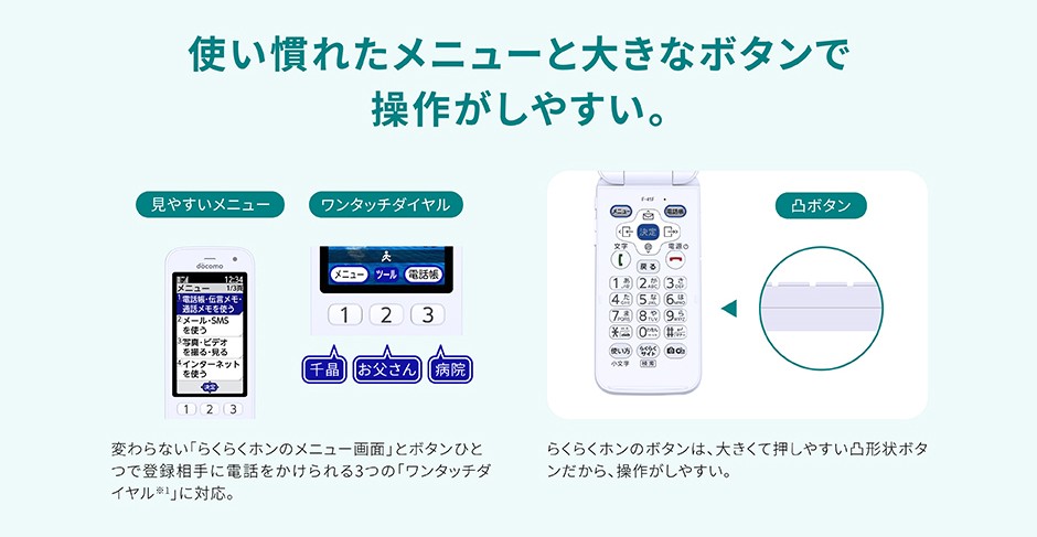 使い慣れたメニュー