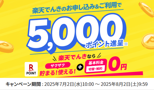 楽天でんきのキャンペーン