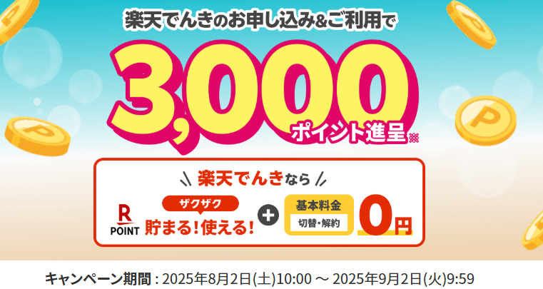 楽天でんきのキャンペーン