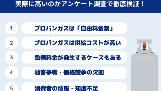 プロパンガスが高いのはなぜ？都市ガスの2倍高い理由と節約方法を徹底解説【独自アンケート調査結果も公表！】