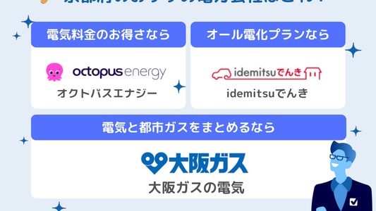 京都府で電気契約におすすめの電力会社はここ！電気代が安いランキングも掲載