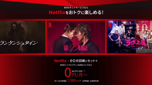 eo光10ギガ回線にNetflixが実質タダでついてくる？お得さバグレベルのセットプラン（関西・福井限定）