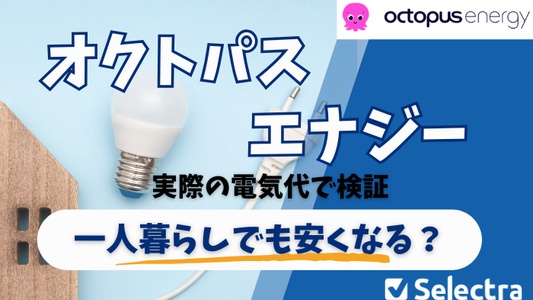 【実測】オクトパスエナジーは一人暮らしでも安い？実際の電気代で検証