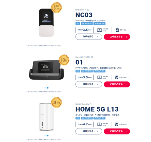 Broad WiMAXの端末