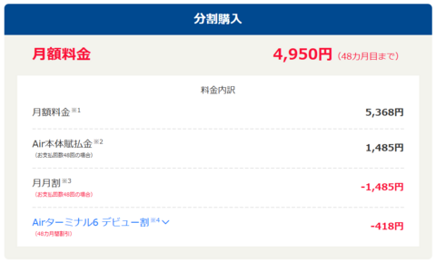 ソフトバンクエアー料金プラン
