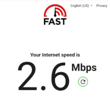 デニーズWiFi速度測定結果