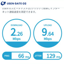 デニーズWiFi速度測定結果