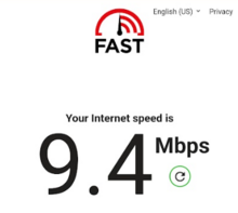 WiFi東京プリペイドの速度測定結果