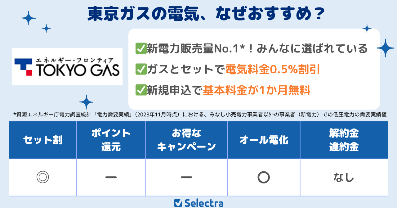新電力No.1の販売量を誇る人気「東京ガスの電気」