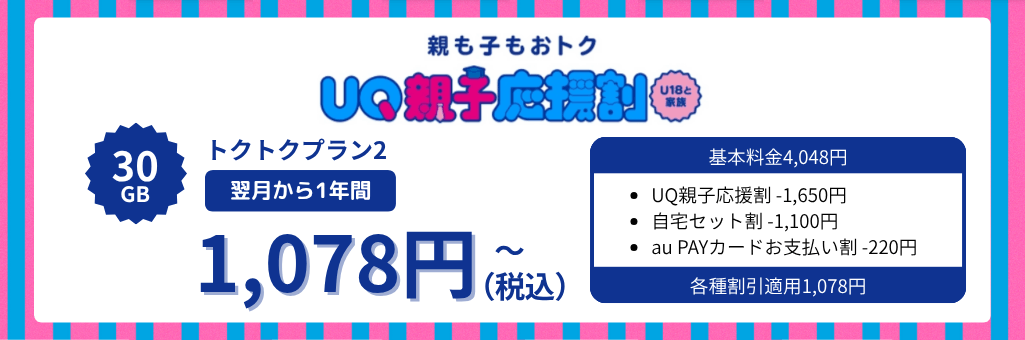 UQモバイル親子応援割