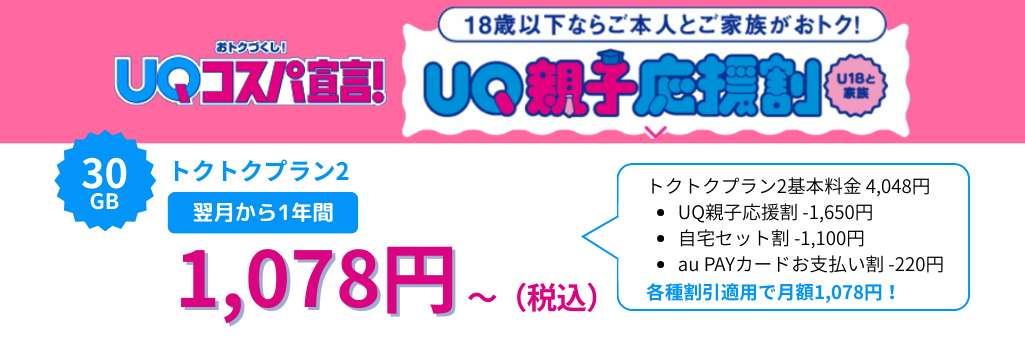 UQモバイル親子応援割