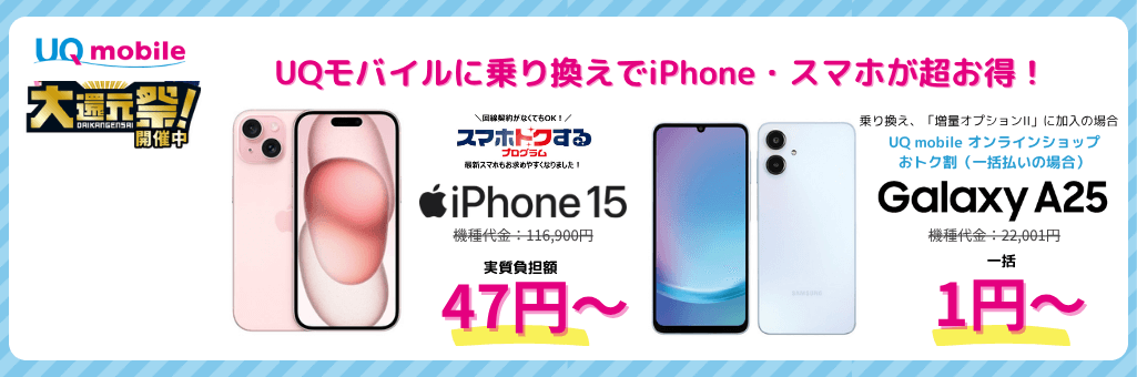 UQモバイルキャンペーン