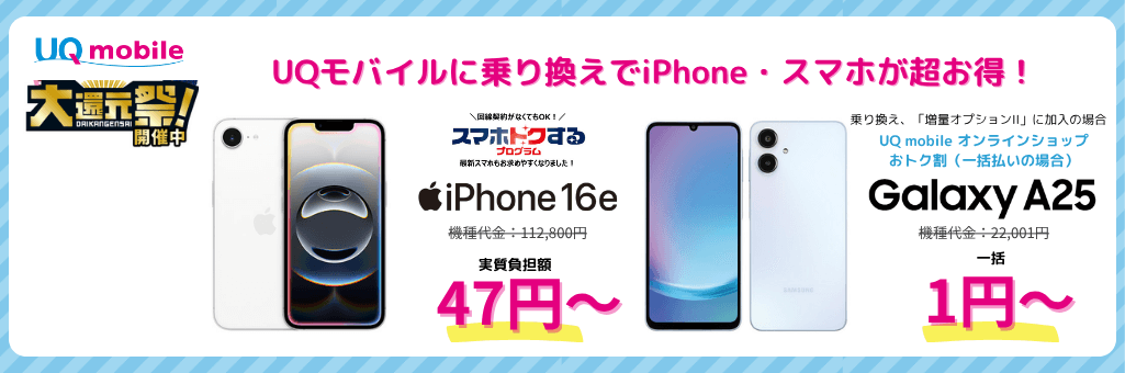 UQモバイルキャンペーン