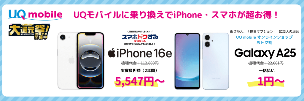 UQモバイルキャンペーン
