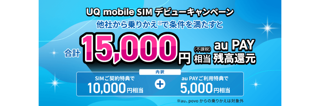 UQモバイルSIMデビューキャンペーン