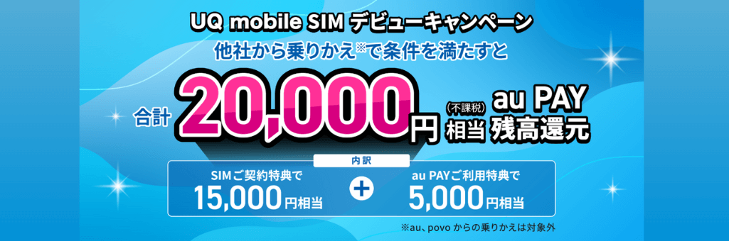 UQモバイルSIMデビューキャンペーン